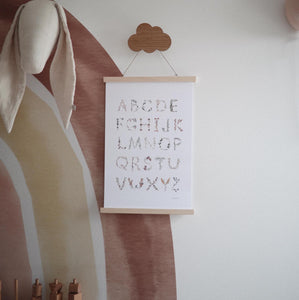 MUSHIE alphabet floral poster | printed in Denmark