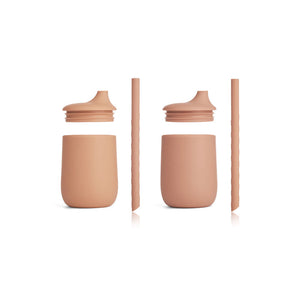 LIEWOOD ellis sippy cup 2 pack - tuscany rose/pale tuscany mix
