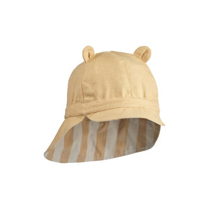 LIEWOOD gorm reversible sun hat - y/d stripe: safari/sandy