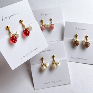 KASMIN strawberry earrings