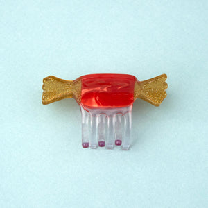 COUCOU SUZETTE red christmas candy mini hair claw