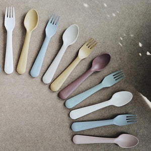 MUSHIE fork and spoon set (ivory) | made in Denmark