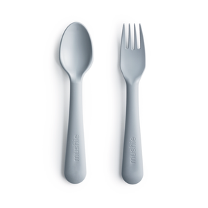 MUSHIE fork and spoon set (cloud) | made in Denmark