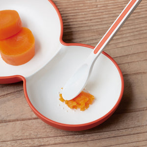 日本製嬰兒離乳食餐具套裝 - 橙色