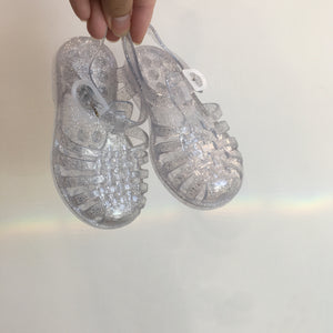 兒童果凍涼鞋 (閃銀色)