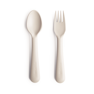 MUSHIE fork and spoon set (ivory) | made in Denmark