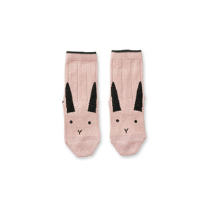 粉紅小兔短襪