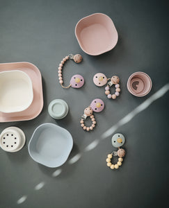 粉紅色方形餐碗 (2件裝)｜丹麥製造