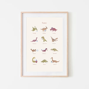 MUSHIE dinosaurs poster | printed in Denmark
