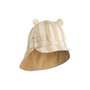 LIEWOOD gorm reversible sun hat - y/d stripe: safari/sandy