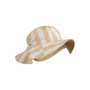 LIEWOOD amelia reversible sun hat - y/d stripe: safari/sandy