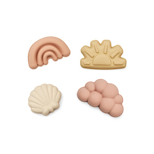 LIEWOOD gill sand moulds 4-pack - sunset/apple blossom mix