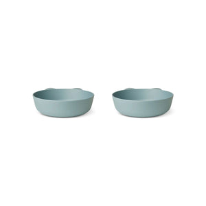 LIEWOOD solina bowl 2-pack - rabbit sea blue