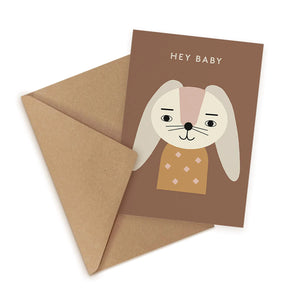 LITTLE OTJA hey baby greeting card | printed in Slovenia