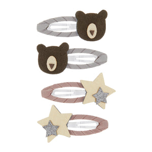 Mimi and Lula - grizzly bear clip set / a set of 4