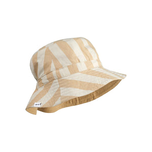 LIEWOOD sander reversible sun hat - y/d stripe: safari/sandy