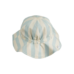 LIEWOOD amelia reversible sun hat - y/d stripe: sea blue/sandy